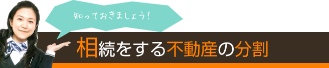 相続をする不動産の分割